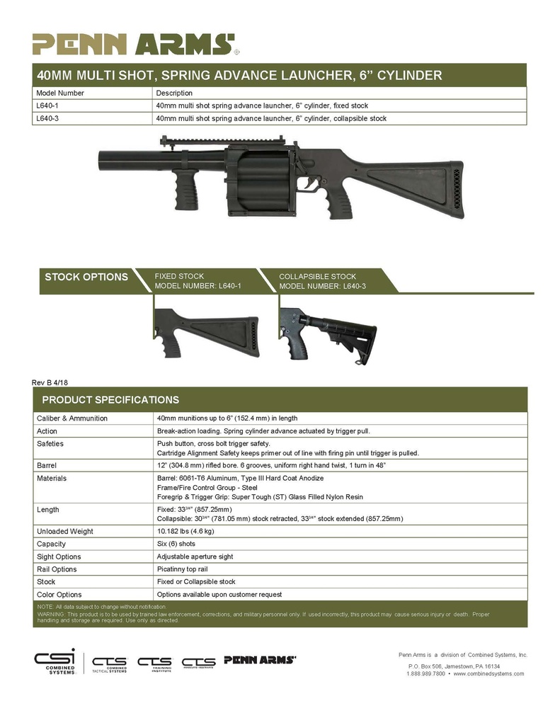 Penn Arms Launcher | 40MM