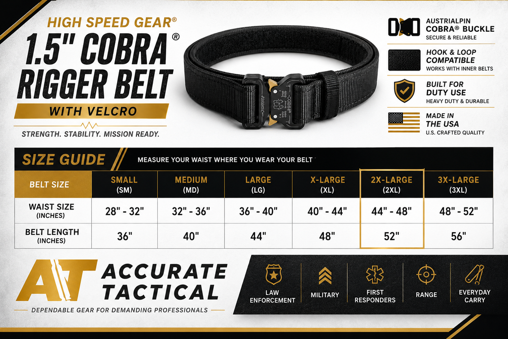 High Speed Gear 1.5" COBRA® Rigger Belt with Velcro
