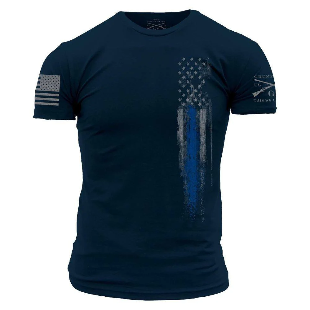 Grunt Style Blue Line Flag